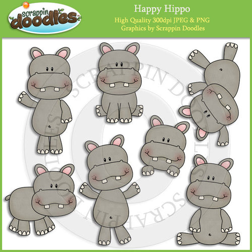 Happy Hippo Clip Art Download