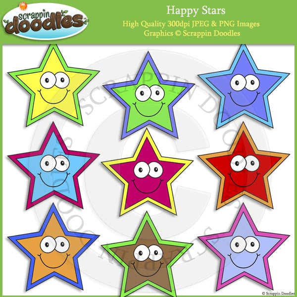 Happy Stars Clip Art