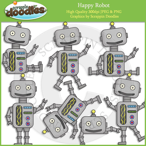 Happy Robot Clip Art Download