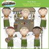 Hula Boys Clip Art