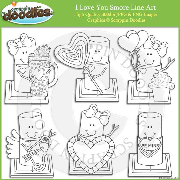I Love You Smore Clip Art