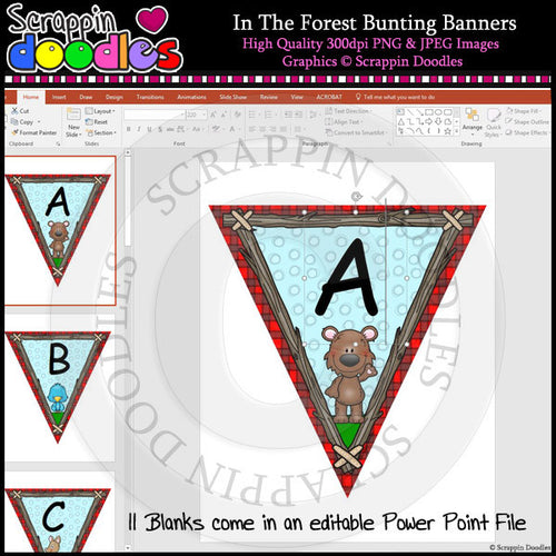 In The Forest Editable Bunting Banners