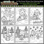 In The Forest Winter Fun Coloring Pages