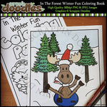 In The Forest Winter Fun Coloring Pages