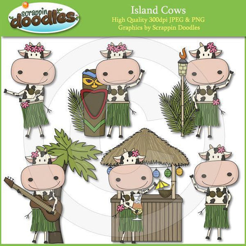 Island Cows Clip Art Download