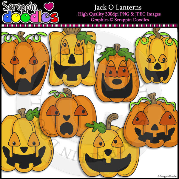 Jack O Lanterns Clip Art & Line Art