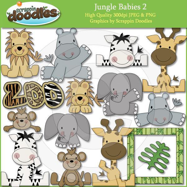 Jungle Babies 2 Clip Art Download Cute Animals
