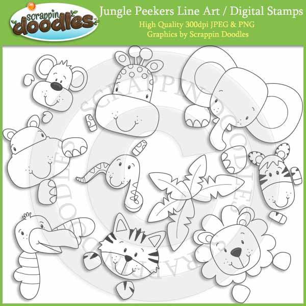 Jungle Peekers Clip Art