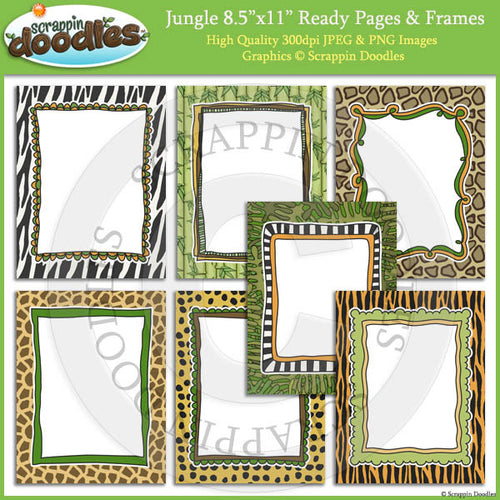 Jungle 8 1/2 x 11 Ready Pages/Cover Pages & Frames