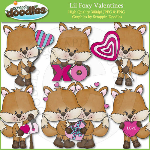 Lil Foxy Valentine Clip Art