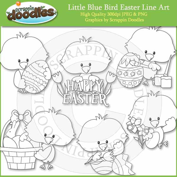 Little Blue Bird Easter