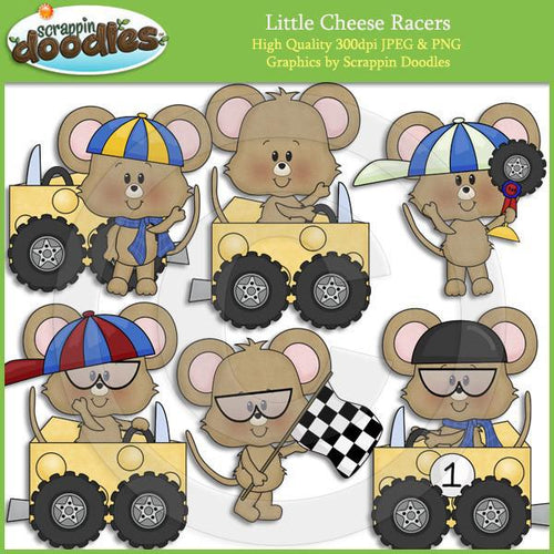 Little Cheese Racers Clip Art Download