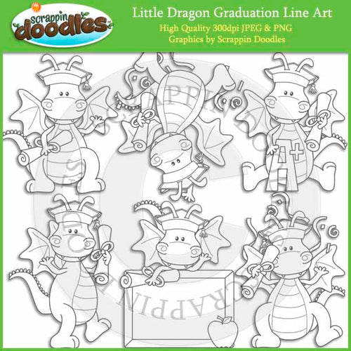 Little Dragon Graduation Clip Art