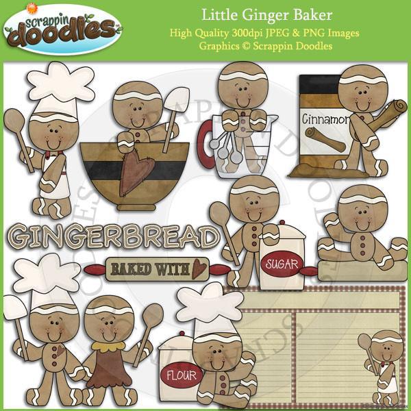 Little Ginger Baker Clip Art