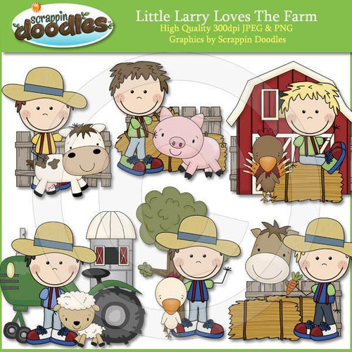 Little Larry Loves The Farm Clip Art Download
