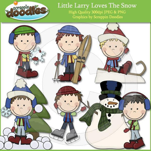 Little Larry Loves The Snow Clip Art Download