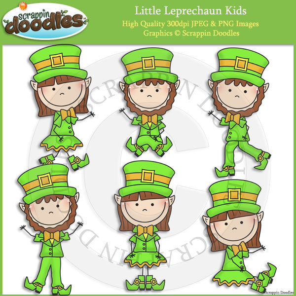 Little Leprechaun Kids Clip Art
