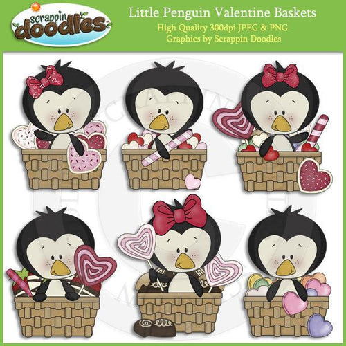 Little Penguin Valentine Baskets Download