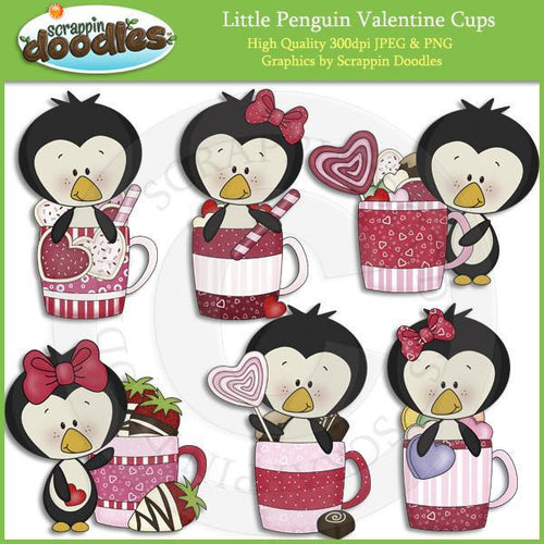 Little Penguin Valentine Cups Download