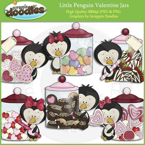 Little Penguin Valentine Jars Download