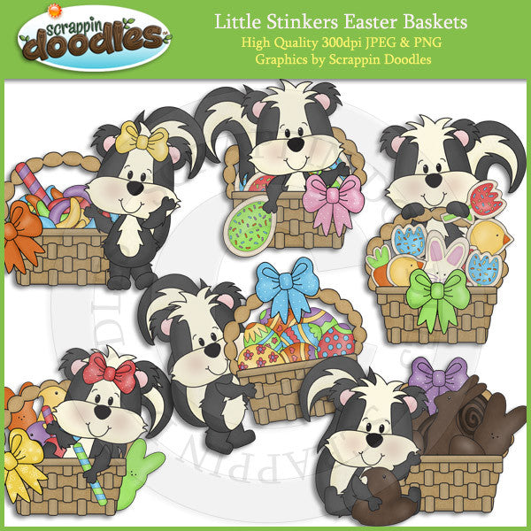 Little Stinkers Easter Baskets Clip Art Download