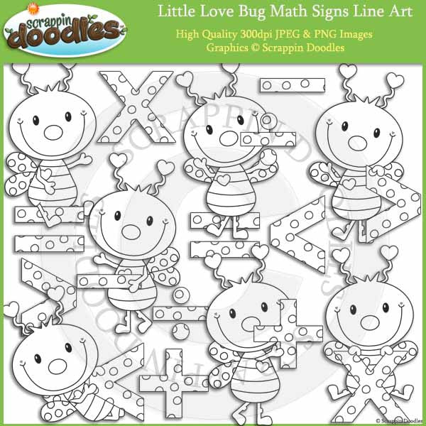 Little Love Bug Math Signs