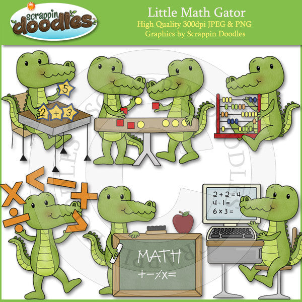 Little Math Gator – Scrappin Doodles