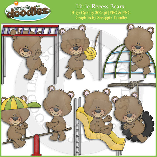 Little Recess Bears Clip Art Download