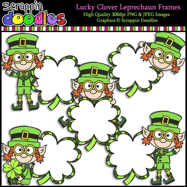 Lucky Clover Leprechaun Frames