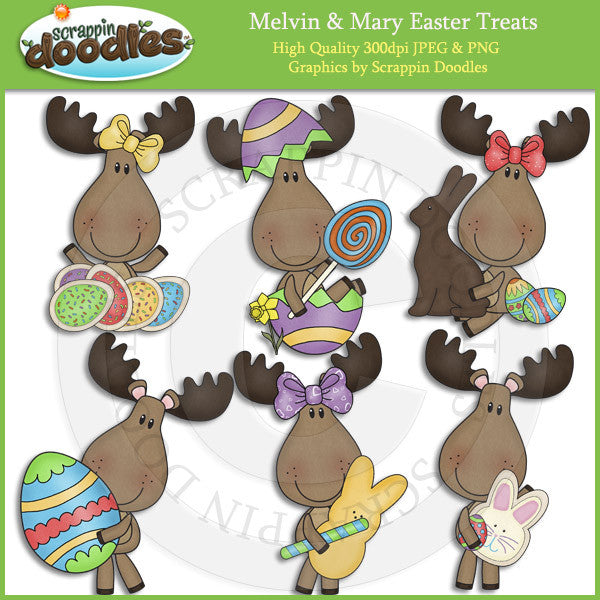 Melvin & Mary Easter Treats Clip Art Download