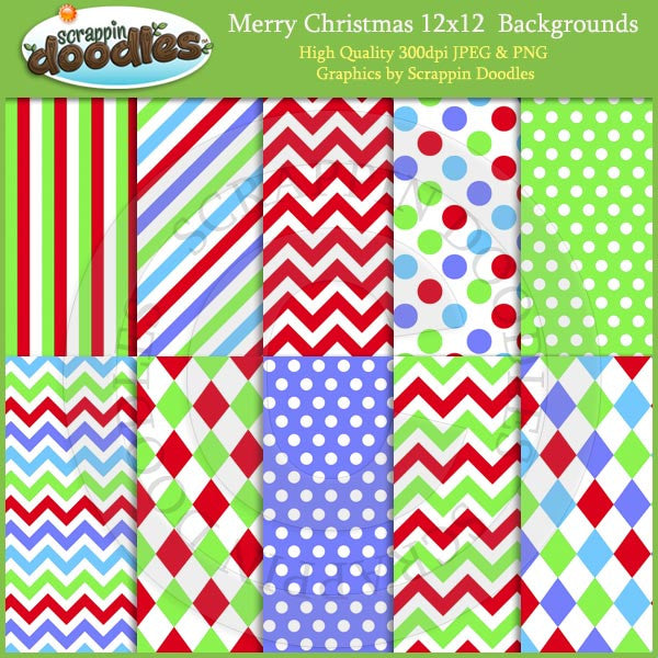 Merry Christmas 12x12 Backgrounds Download