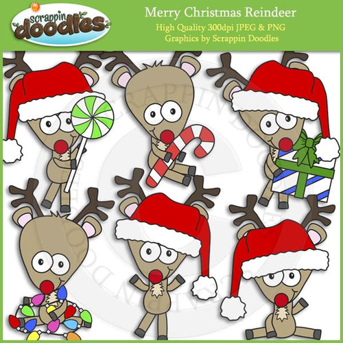 Merry Christmas Reindeer Clip Art