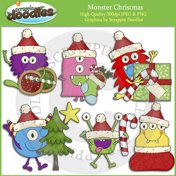 Monster Christmas Clip Art Download