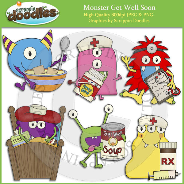 Monster Get Well Soon Clip Art Download