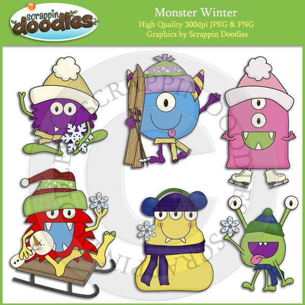 Monster Winter Clip Art Download Commercial Use