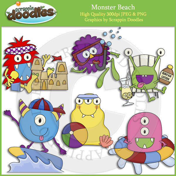 Monster Beach Clip Art Download