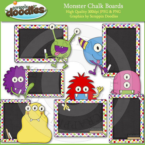 Monster Chalk Boards Clip Art Download