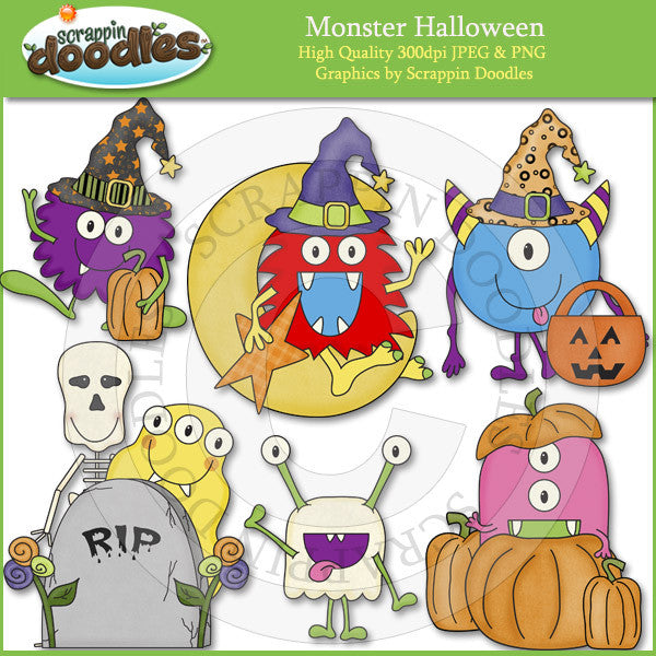 Monster Halloween Clip Art Download