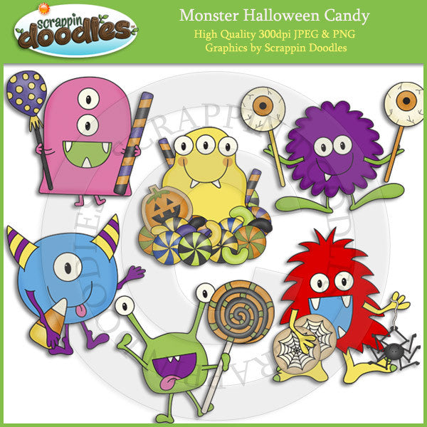Monster Halloween Candy Clip Art Download