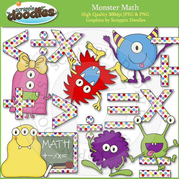 Monster Math Clip Art Download