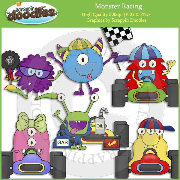 Monster Racing Clip Art Download