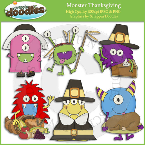 Monster Thanksgiving Clip Art Download