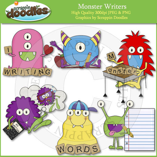 Monster Writers Clip Art Download