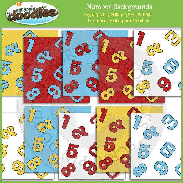 Number Backgrounds β Scrappin Doodles
