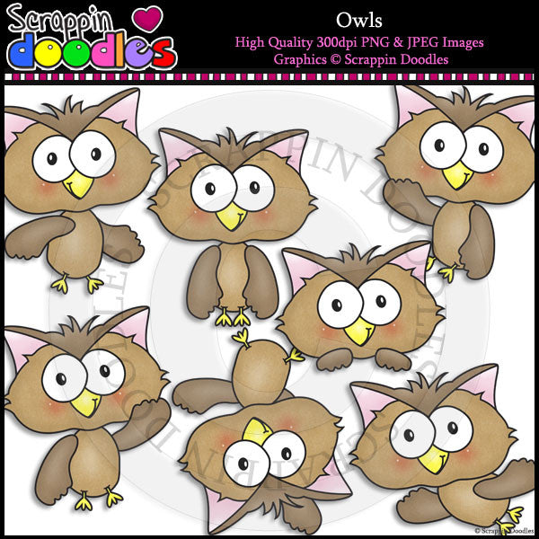 Owls Clip Art & Line Art