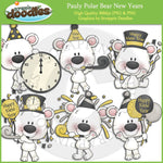 Pauly Polar Bear New Years Clip Art Download