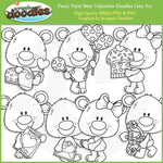 Pauly Polar Bear Valentine Doodles