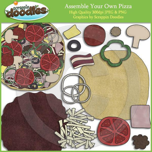 Assemble Your Own Pizza Clip Art Download