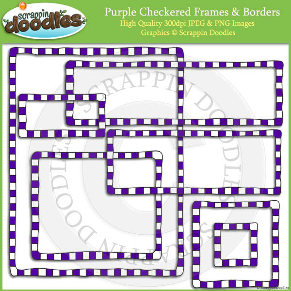 Checkered Borders & Frames BUNDLE
