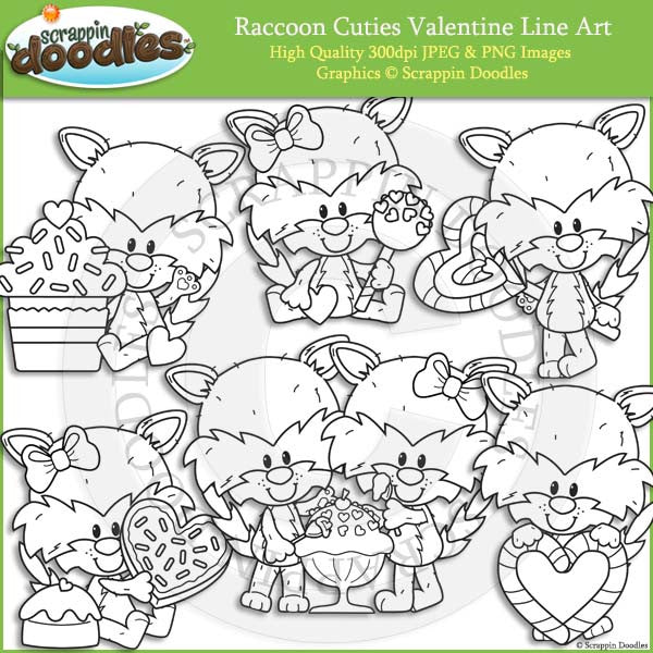 Raccoon Cuties Valentines
